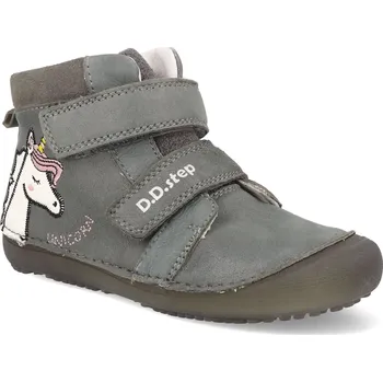 Dívčí obuv Barefoot dětské kotníkové boty D.D.step A063-52815 šedé Velikost: 27