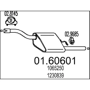 Auto-moto Zadní tlumič výfuku MTS 01.60601