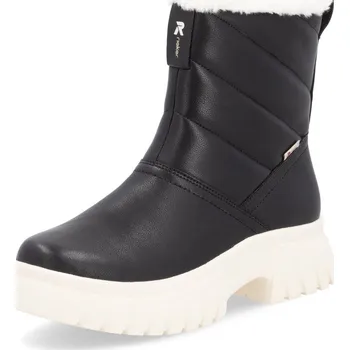 Dámská zimní obuv Dámská kožená zimní obuv Rieker Revolution W1875-00 černá s vlnou a TEX membránou černá 40