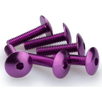 Motodoplněk Šrouby PUIG ANODIZED 0689L fialová M6 x 25mm (6ks)