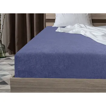 Prostěradlo Froté prostěradlo námořnická modrá 140 x 200 cm