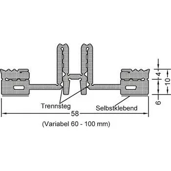 GUTMANN těsnění sloupku 60-100 variabilní , plast APTK černý ( role = 30m )