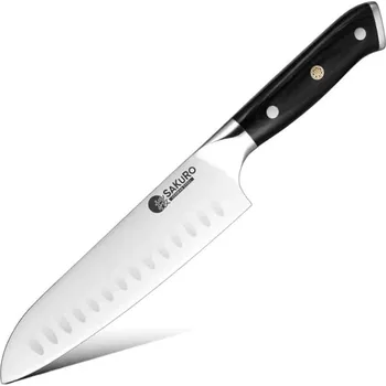 Kuchyňský nůž Kuchyňský nůž Santoku Hanzo Black DE SaKuRo 18 cm