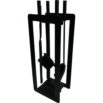 Sada krbového nářadí 60 cm, 4díl. se stojánkem, černá, kov