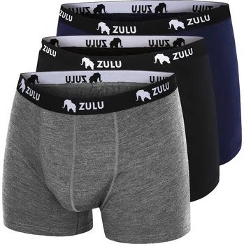 Pánské spodní prádlo Pánské boxerky Zulu Merino 160 4in 3-pack Velikost: L / Barva: mix1