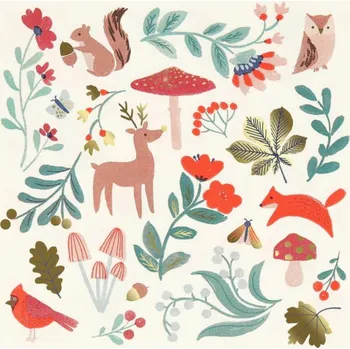 Papírový ubrousek Meri Meri Papírové ubrousky Winter Woodland Small – 16 ks