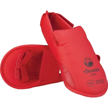 Chránič těla na box a bojový sporty Tokaido - Chránič nártů schválený WKF - červený - TOKAIDO_WKF_RED Velikosti: L