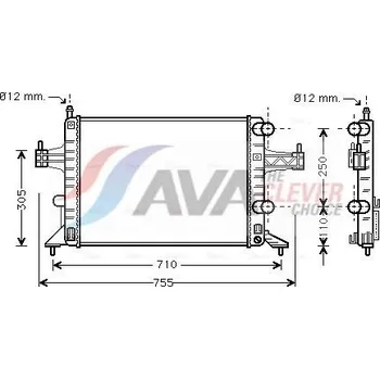 Chladič motoru Chladič, chlazení motoru AVA OLA2303