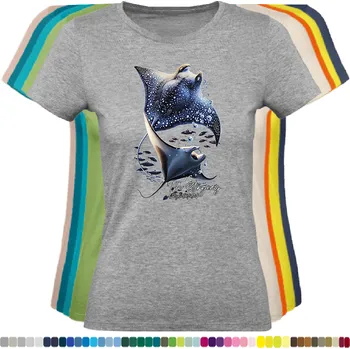 Dámské tričko damske-levne-bavlnene-tricko-digitalni-potisk-rejnok Barva: Grey melange - šedá směs, velikost: S