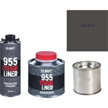 Autolak HB BODY 955 RAPTOR tough liner - 2k polyuretan textura set/báze + tužidlo + barva /RAL 8019 900ml