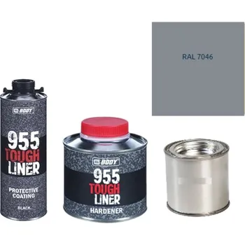 Autolak HB BODY 955 RAPTOR tough liner - 2k polyuretan textura set/báze + tužidlo + barva /RAL 7046 900ml