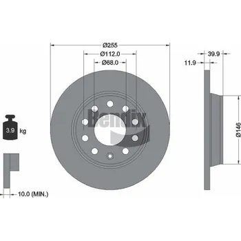 Brzdový kotouč Brzdový kotouč BENDIX Braking BDS1267