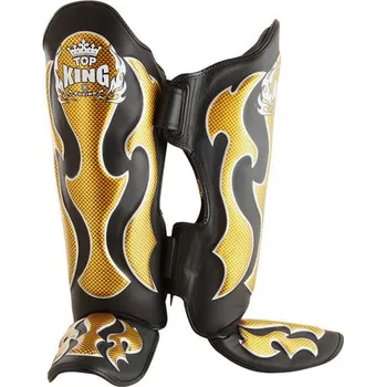 Chránič holeně pro bojový sport Chrániče holení s nártem Top King Empower - černozlatá - TKSHINEMBLKGOLD Velikosti: M