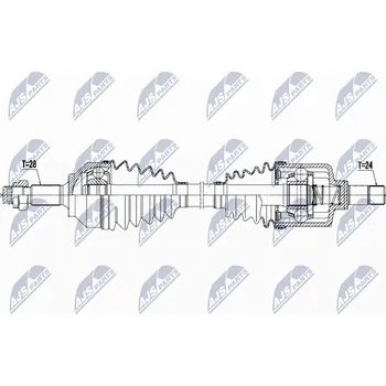 Hřídel nápravy Hnací hřídel NTY NPW-PE-027