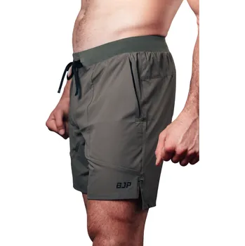 Pánské legíny BJP Pulse Sportovní Kraťasy, Olivově zelená Velikost: L