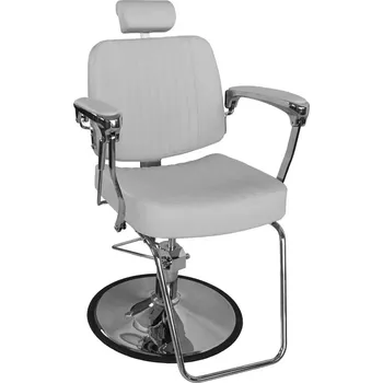 Kadeřnické křeslo Barber křeslo BJORN BH-3318 - světle šedé