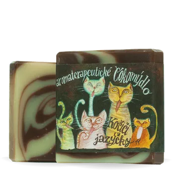 Mýdlo Přírodní mýdlo Kočičí jazýčky Retro obal