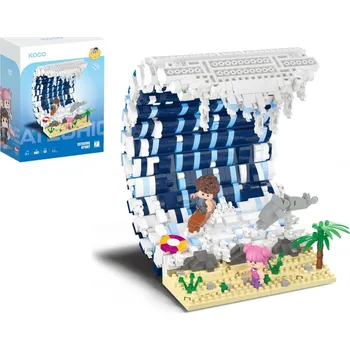 ostatní stavebnice KOCO Stavebnice mini KOCO Surfovací vlna plast 1471ks v krabičce 15x20x8cm