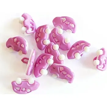 Knoflík Knoflík plastový 18" Autíčko 110507 - fialové