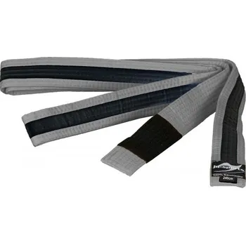 Pásek na kimono Dětský pásek na BJJ Ju Sport - šedý s černým pruhem - JU7610 Velikosti: 260 cm