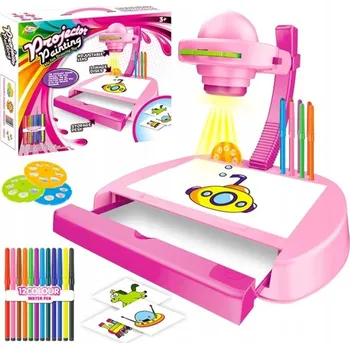 RKToys Projektor na výuku kreslení Painting růžový