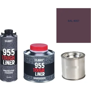 Autolak HB BODY 955 RAPTOR tough liner - 2k polyuretan textura set/báze + tužidlo + barva /RAL 4007 900ml