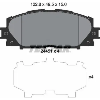 Brzdová destička Sada brzdových destiček, kotoučová brzda TEXTAR 2445101