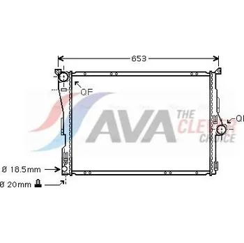 Chladič motoru Chladič, chlazení motoru AVA BWA2291