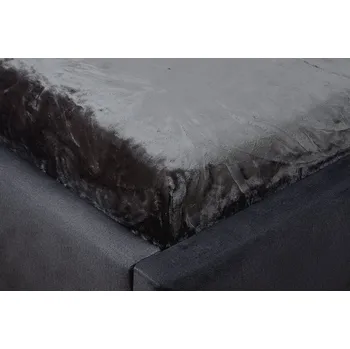 Prostěradlo Mikroplyšové prostěradlo MOA 180x200 cm tmavě šedé