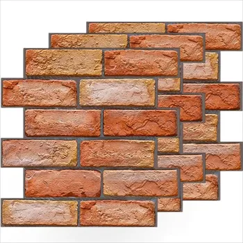 Tapeta IZMAEL 3D Tehlová samolepiaca tapeta Červená 1ks