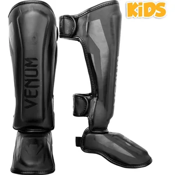 Chránič holeně pro bojový sport Dětské Chrániče holení VENUM ELITE - černé - VENUM-03235-114 Velikosti: M