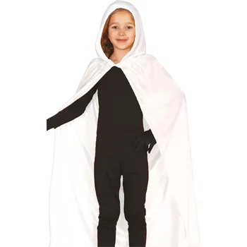 Karnevalový kostým GuircaDětský bílý plášť sametový s kapucí