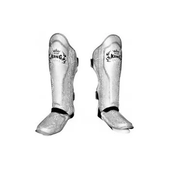 Chránič holeně pro bojový sport Chrániče holení s nártem Top King Snake - bílostříbrná - TKSHINSNAKEWHTSILVER Velikosti: M
