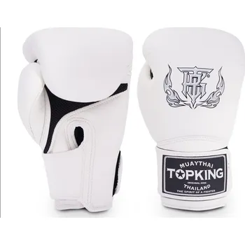 Boxerské rukavice Boxerské rukavice TOP KING Super Air Single Tone - Bílé - TKBGSA-111 Velikosti: 16 oz