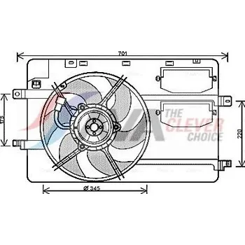 Chladič motoru Větrák, chlazení motoru AVA Clever Choice MC7506
