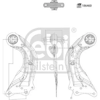 Zavěšení kol Řídicí páka, zavěšení kol FEBI BILSTEIN 186460