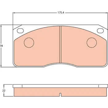 Brzdová destička Sada brzdových destiček, kotoučová brzda TRW GDB5056