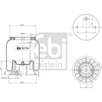 Mech, pneumatické odpružení FEBI BILSTEIN 38734