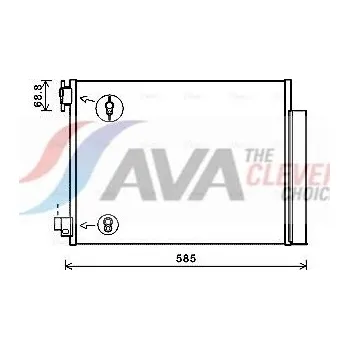 Výparník klimatizace Kondenzátor, klimatizace AVA DAA5011D