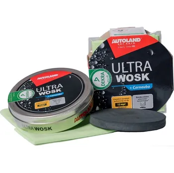 Autoland 129040199 Vosk na lak, tvrdý, s UV filtrem a voskem Carnauba, + houbička a utěrka, 100 g