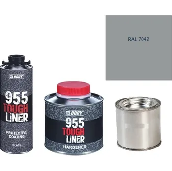 Autolak HB BODY 955 RAPTOR tough liner - 2k polyuretan textura set/báze + tužidlo + barva /RAL 7042 900ml