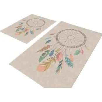 Koupelnová předložka Béžové koupelnové předložky v sadě 2 ks 60x100 cm – Mila Home ID_1654182