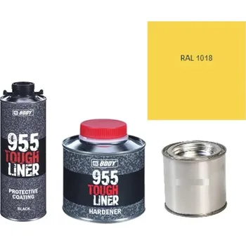 Autolak HB BODY 955 RAPTOR tough liner - 2k polyuretan textura set/báze + tužidlo + barva /RAL 1018 900ml