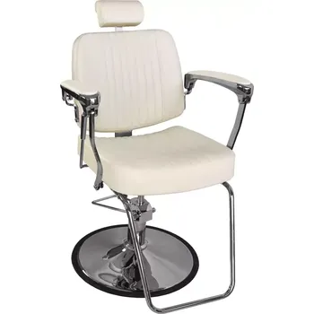 Kadeřnické křeslo Barber křeslo BJORN BH-3318 - krémové