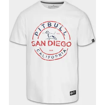 Pánské tričko PitBull West Coast Triko SAN DIEGO INS. - bílé - PWC_SANDIGINS_WHT Velikosti: XXL