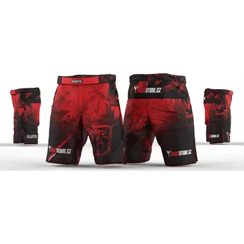 Pánské kraťasy Extreme Hobby Pánské Graplling kraťasy FIGHTSTORE - černo/červené - KRT_FIGHTSTORE_BLK Velikosti: XXL