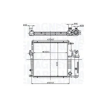 Chladič motoru Chladič, chlazení motoru MAGNETI MARELLI 350213211600