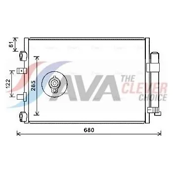 Výparník klimatizace Kondenzátor, klimatizace AVA FDA5484D