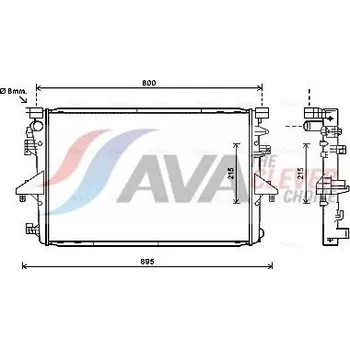 Chladič motoru Chladič, chlazení motoru AVA VNA2317