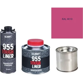 Autolak HB BODY 955 RAPTOR tough liner - 2k polyuretan textura set/báze + tužidlo + barva /RAL 4010 900ml